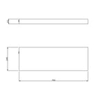 Mensola scaldante modello Segreto serie legno con colpo scaldante in ceramica 150W cm 75x24