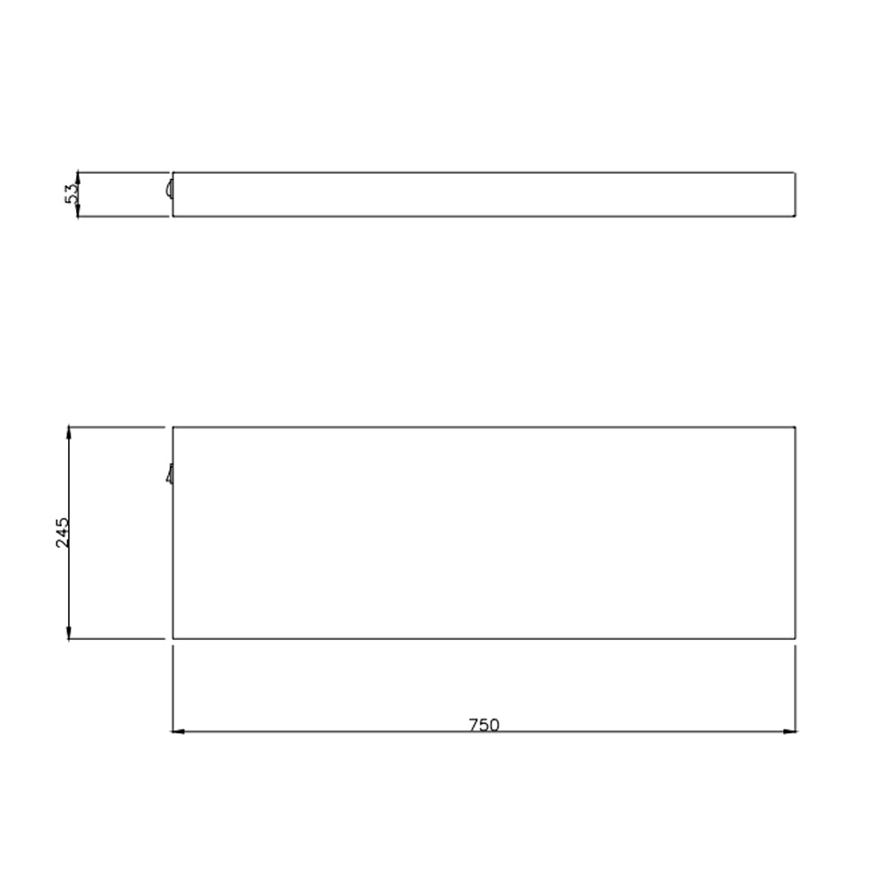 Mensola scaldante modello Segreto serie legno con colpo scaldante in ceramica 150W cm 75x24