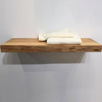 Mensola scaldante modello Segreto serie legno con colpo scaldante in ceramica 150W cm 75x24