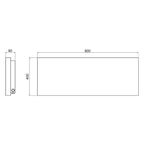 Scaldasalviette elettrico modello Xilo orizzontale 500 Watt serie legno con porta asciugamani cm 80x8x40h Hom Warm