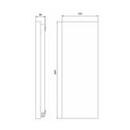 Scaldasalviette elettrico modello Xilo Verticale 200 Watt serie legno con porta asciugamani cm 40x8x80h Hom Warm