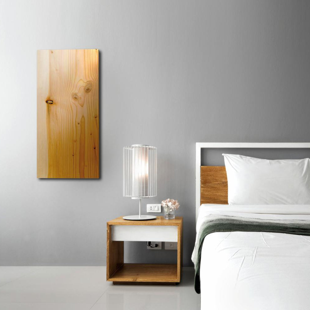 Scaldasalviette elettrico modello Xilo Verticale 500 Watt serie legno con porta asciugamani cm 40x8x80h Hom Warm