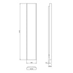 Scaldasalviette elettrico modello Xilo S 300 Watt serie legno cm 26x8x147