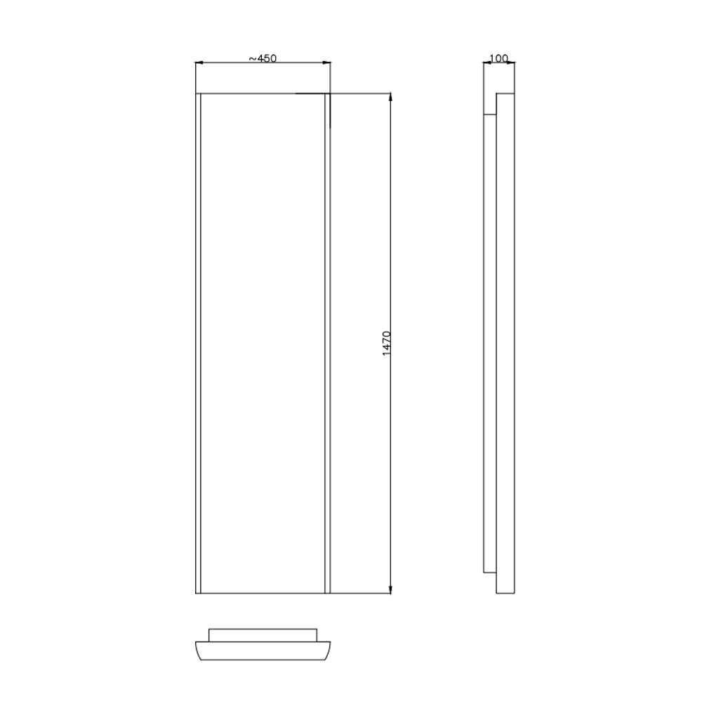 Termoarredo elettrico modello Xilo L 700 Watt serie legno cm 45x10x147h Hom Warm