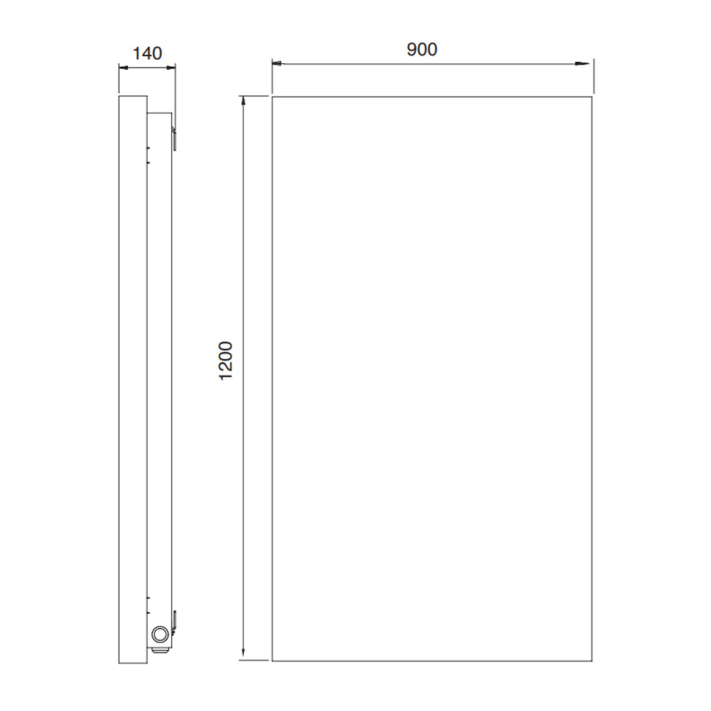 Termoarredo elettrico modello Maxi Xilo 700 Watt serie legno cm 90x14x120h Hom Warm