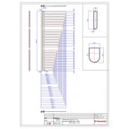 Termoarredo scaldasalviette Lazzarini Randa 1460x590  interasse 50 cromato