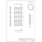 Termoarredo scaldasalviette Lazzarini Pieve 1380x550 interasse 50 cromato