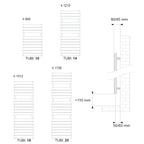 Termoarredo scaldasalviette Lazzarini Palermo 1512x500  interasse 450 cromato