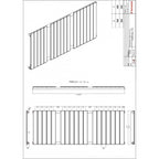 Termoarredo scaldasalviette Lazzarini Palermo 1512x500  interasse 450 cromato