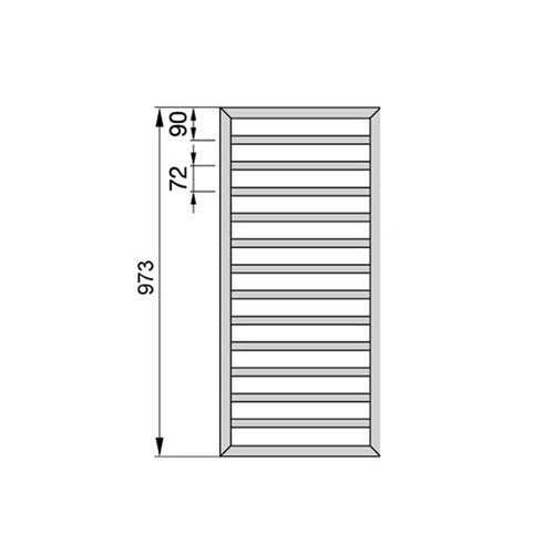 Termoarredo in acciaio con elementi tondi Nero Opaco Zehnder modello Subway H. 973 x L. 450 mm