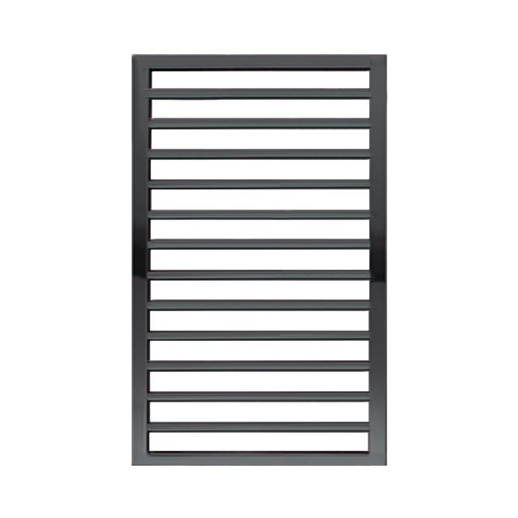 Termoarredo in acciaio con elementi tondi Nero Opaco Zehnder modello Subway H. 973 x L. 450 mm