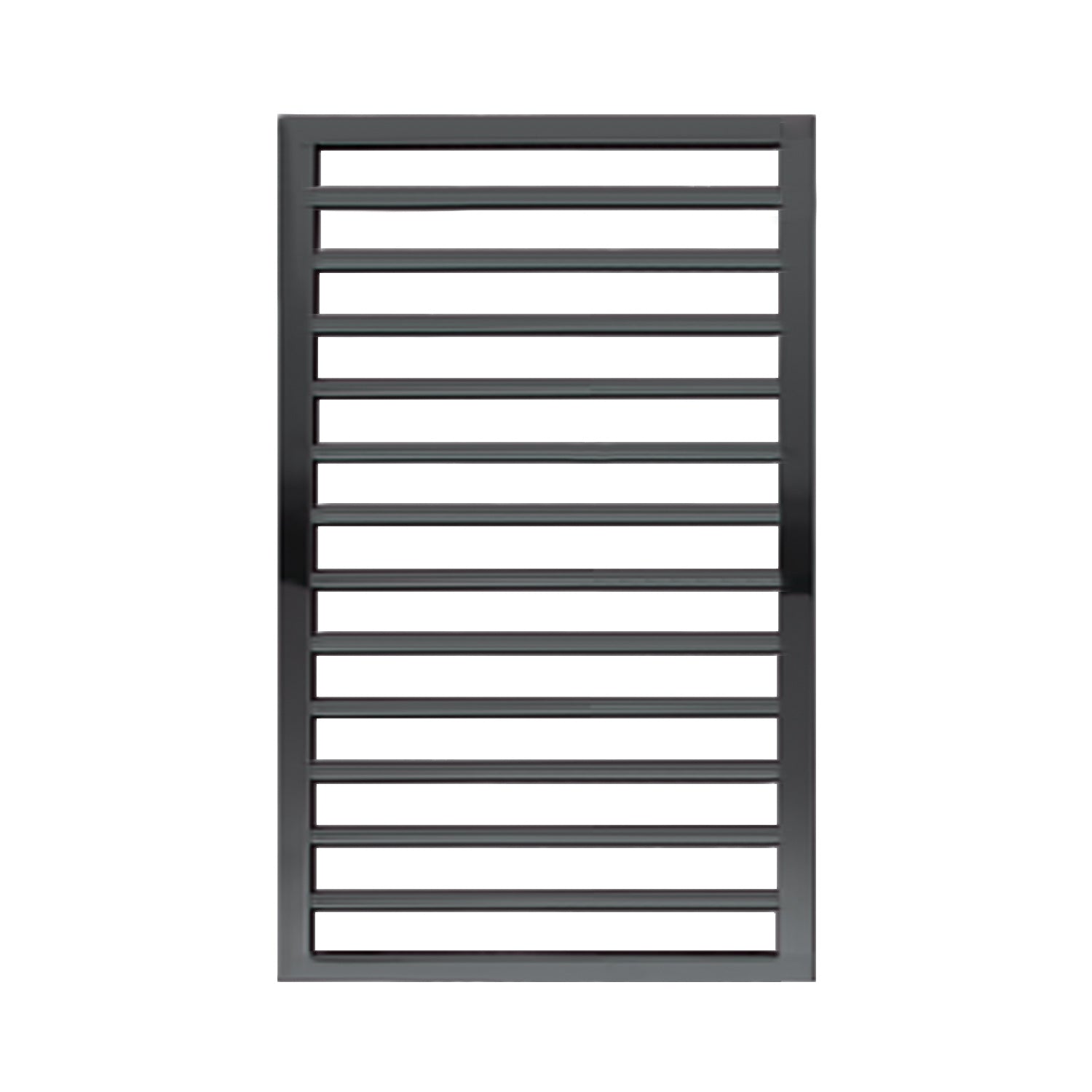 Termoarredo in acciaio con elementi tondi Nero Opaco Zehnder modello Subway H. 973 x L. 450 mm