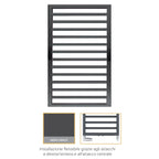 Termoarredo in acciaio con elementi tondi Nero Opaco Zehnder modello Subway H. 973 x L. 450 mm