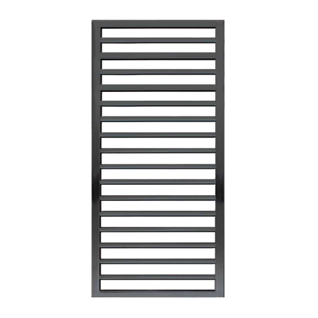 Termoarredo in acciaio con elementi tondi Nero Opaco Zehnder modello Subway H. 1261 x L. 450 mm