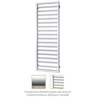 Termoarredo in acciaio con elementi tondi Cromato Lucido Zehnder modello Subway H. 1261 x L. 600 mm