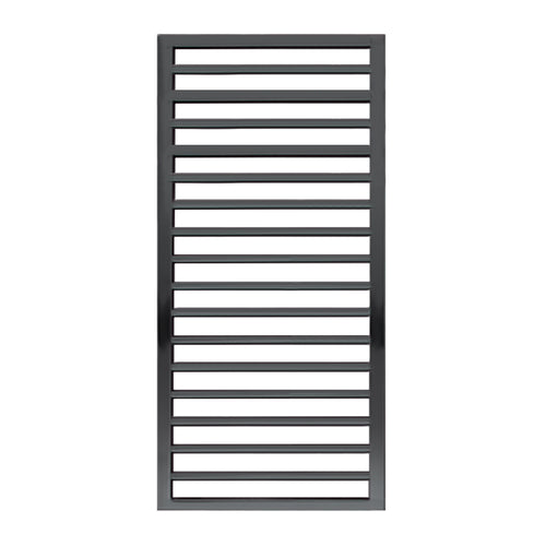 Termoarredo in acciaio con elementi tondi Nero Opaco Zehnder modello Subway H. 1261 x L. 600 mm