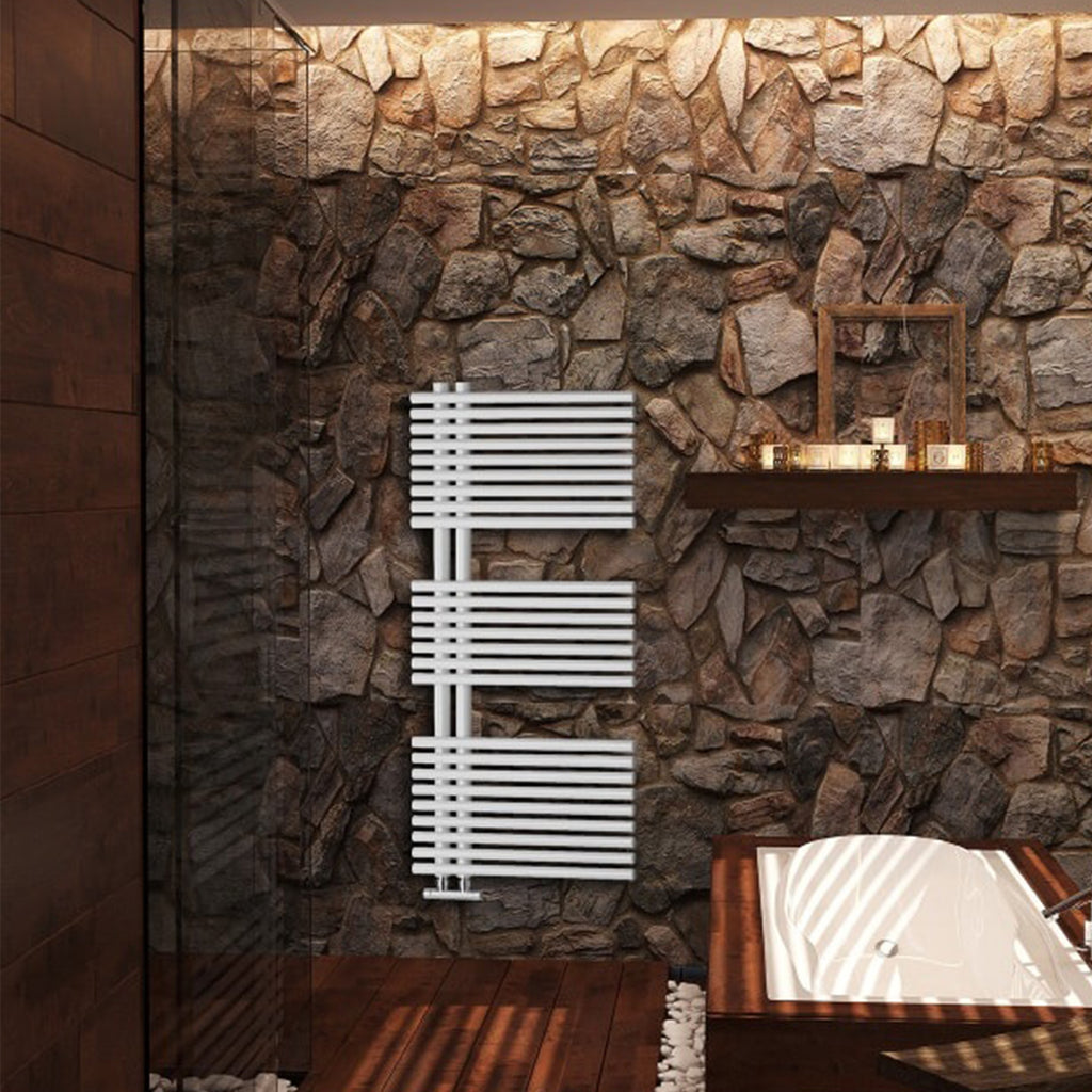 Termoarredo a bandiera 1120x500 mm interasse 50 mm modello Bari finitura Bianco