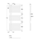 Termoarredo a bandiera 1120x500 mm interasse 50 mm modello Bari finitura Bianco