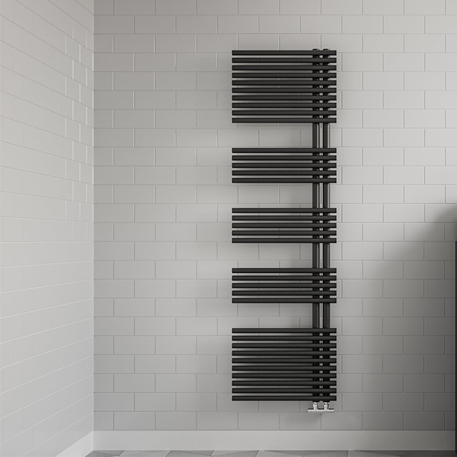 Termoarredo a bandiera 1700x500 mm interasse 50 mm modello Bari finitura Antracite