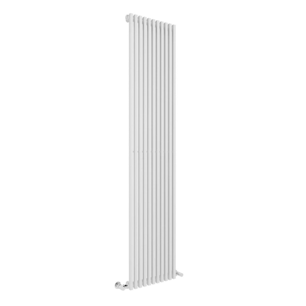Termoarredo singolo Lazzarini 1506x392 mm interasse 392/1470 mm modello Grosseto V finitura Bianco