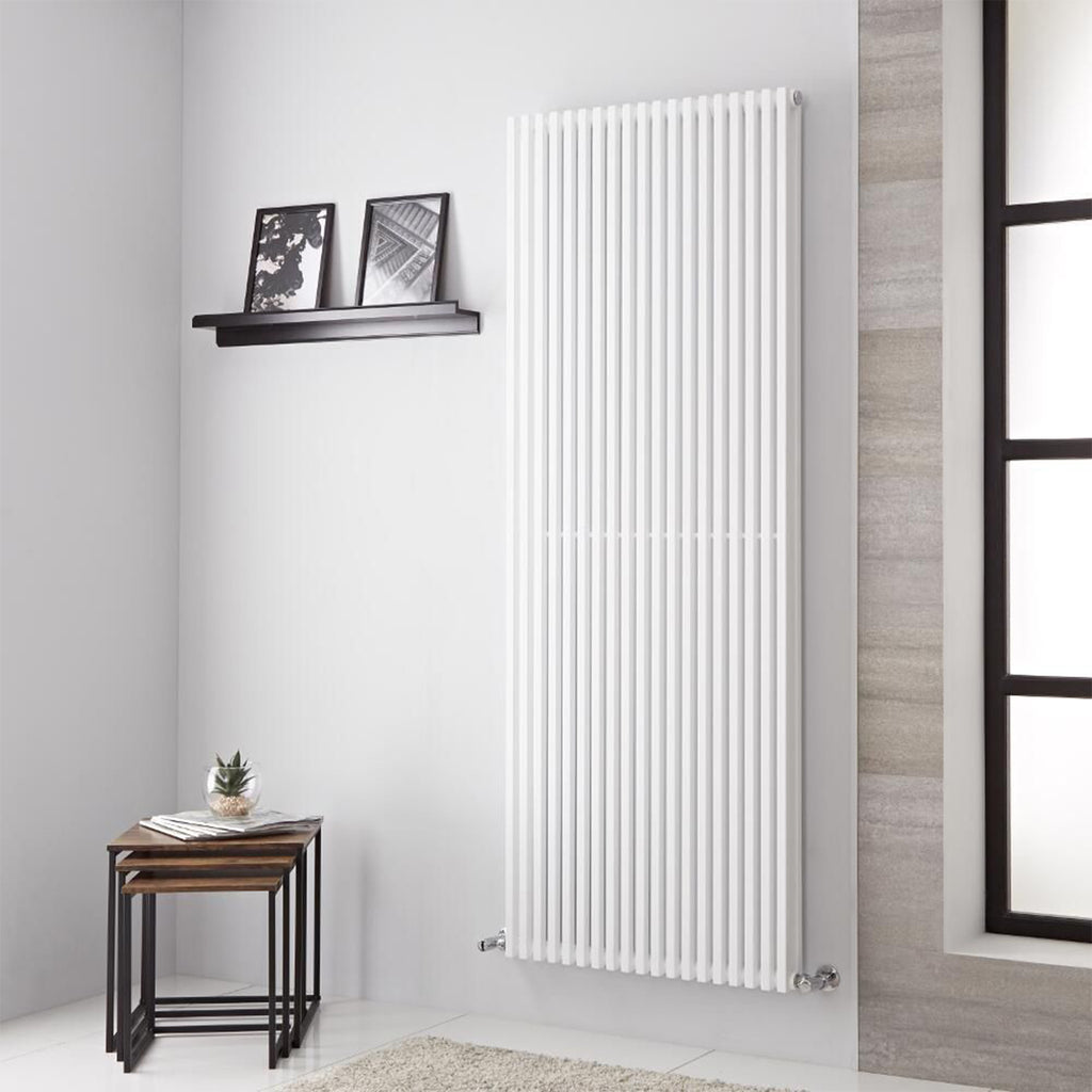 Termoarredo singolo Lazzarini 1506x680 mm interasse 680/1470 mm modello Grosseto V finitura Bianco