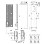  Termoarredo elettrico a piastra verticale modello E-Termocrea Smart bianco 1820x420 mm