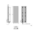  Termoarredo elettrico a piastra verticale modello E-Termocrea Smart bianco 1820x420 mm