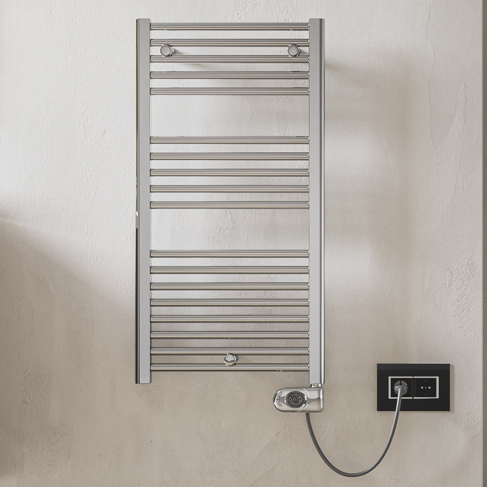 Termoarredo elettrico Lazzarini Cortina EVO cromato 920x480 con termostato