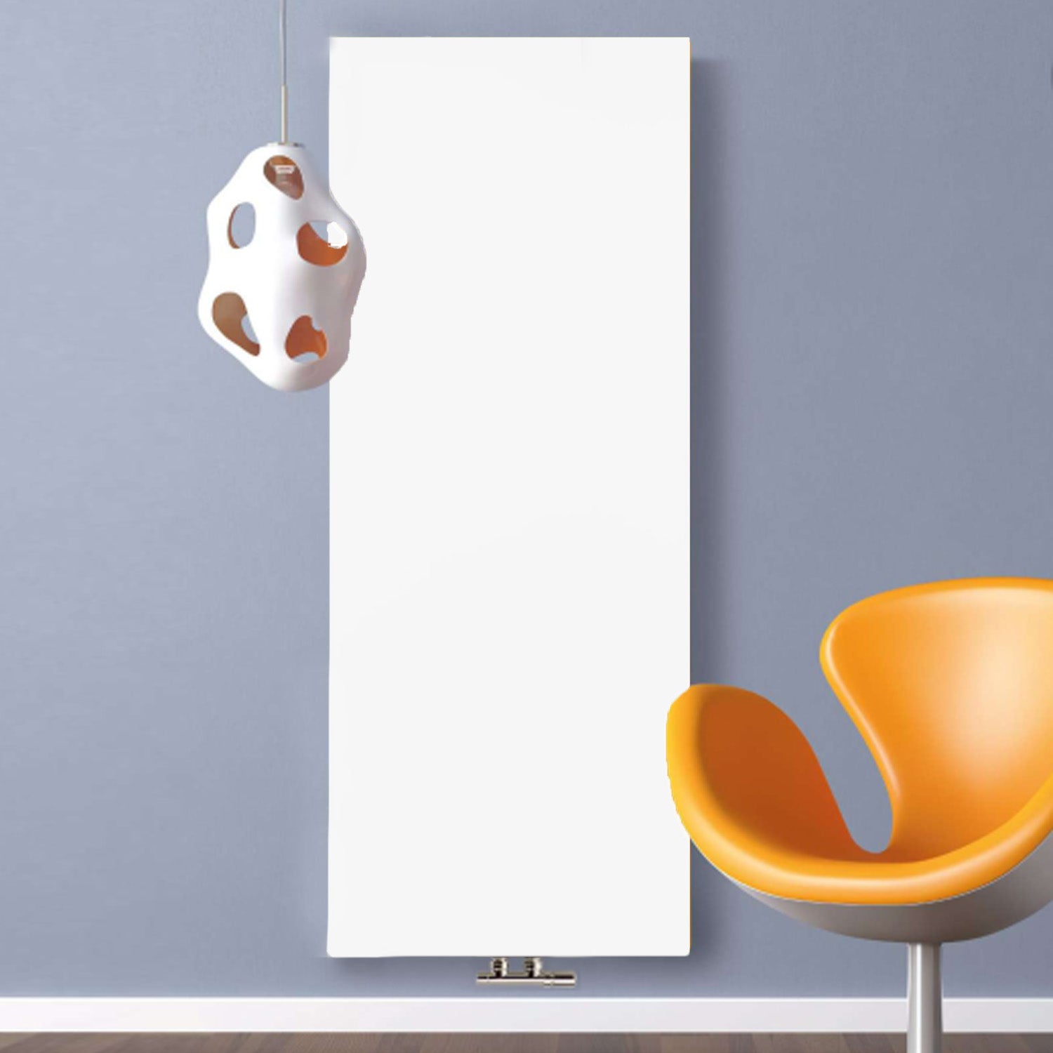 Termoarredo a piastra modello Perfetto 180x30 cm interasse 5 cm - Bianco