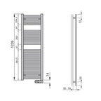 Termoarredo Elettrico Zehnder modello Aura H. 1300 - Bianco 750 Watt