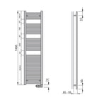 Termoarredo Elettrico Zehnder modello Aura H. 1540 - Cromato Lucido 400 Watt