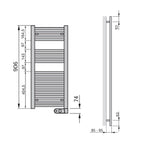 Termoarredo Elettrico Zehnder modello Aura H. 980 - Bianco 500 Watt
