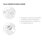 Set di 2 appendini in ABS Lazzarini modello Calla con fissaggio radiatore - Bianco