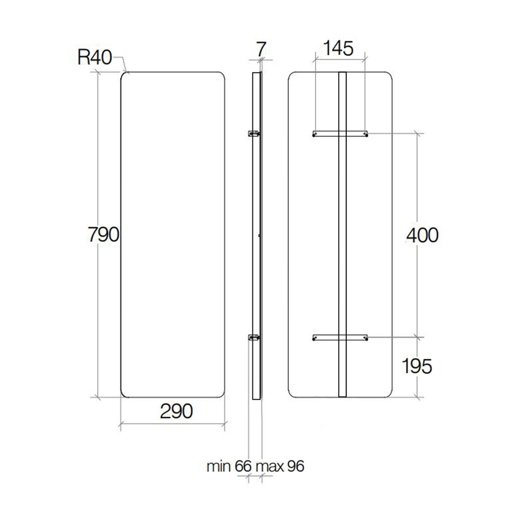 Termoarredo elettrico a muro in acciaio al carbonio collezione Caligo di Lineabeta colore antracite cm 29x79