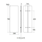 Termoarredo elettrico a muro in acciaio al carbonio collezione Caligo di Lineabeta colore antracite cm 29x79