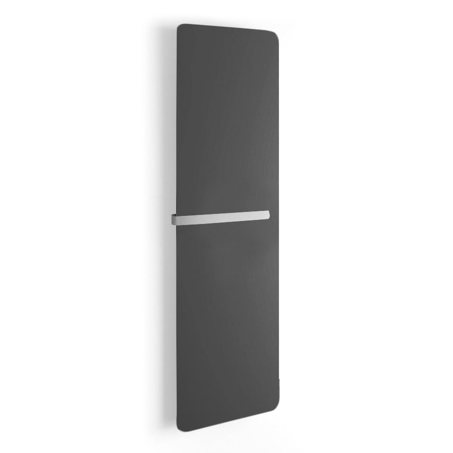 Termoarredo idraulico 886 Watt a muro in acciaio al carbonio collezione Caligo di Lineabeta colore nero cm 47x159