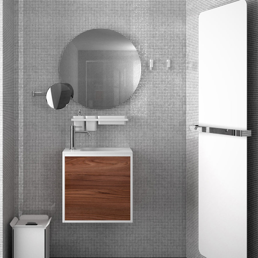 Termoarredo elettrico a muro in acciaio al carbonio collezione Caligo di Lineabeta colore bianco cm 47x179