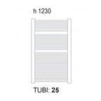 Termoarredo Curvo Roma di Lazzarini 1230x450 interasse 405 - Cromato