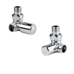 Kit Valvola e Detentore ad Angolo per termoarredo Finitura Cromo RCR POLETTI