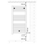 Termoarredo elettrico Lazzarini Cortina-Analogic bianco 1375x480 cm 750 watt