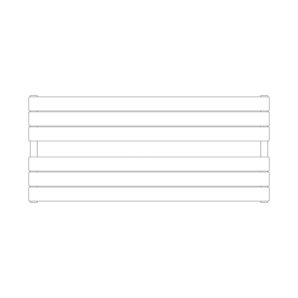 Termoarredo idraulico modello Genova di Lazzarini 534x1200 finitura Bianco