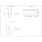 Termoarredo idraulico modello Genova di Lazzarini 534x1200 finitura Bianco