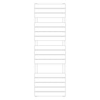 Termoarredo idraulico modello Egadi di Lazzarini 1512x500 mm B-Brass