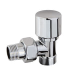 Kit Valvola e Detentore per termoarredo da bagno finitura cromata RCR Poletti