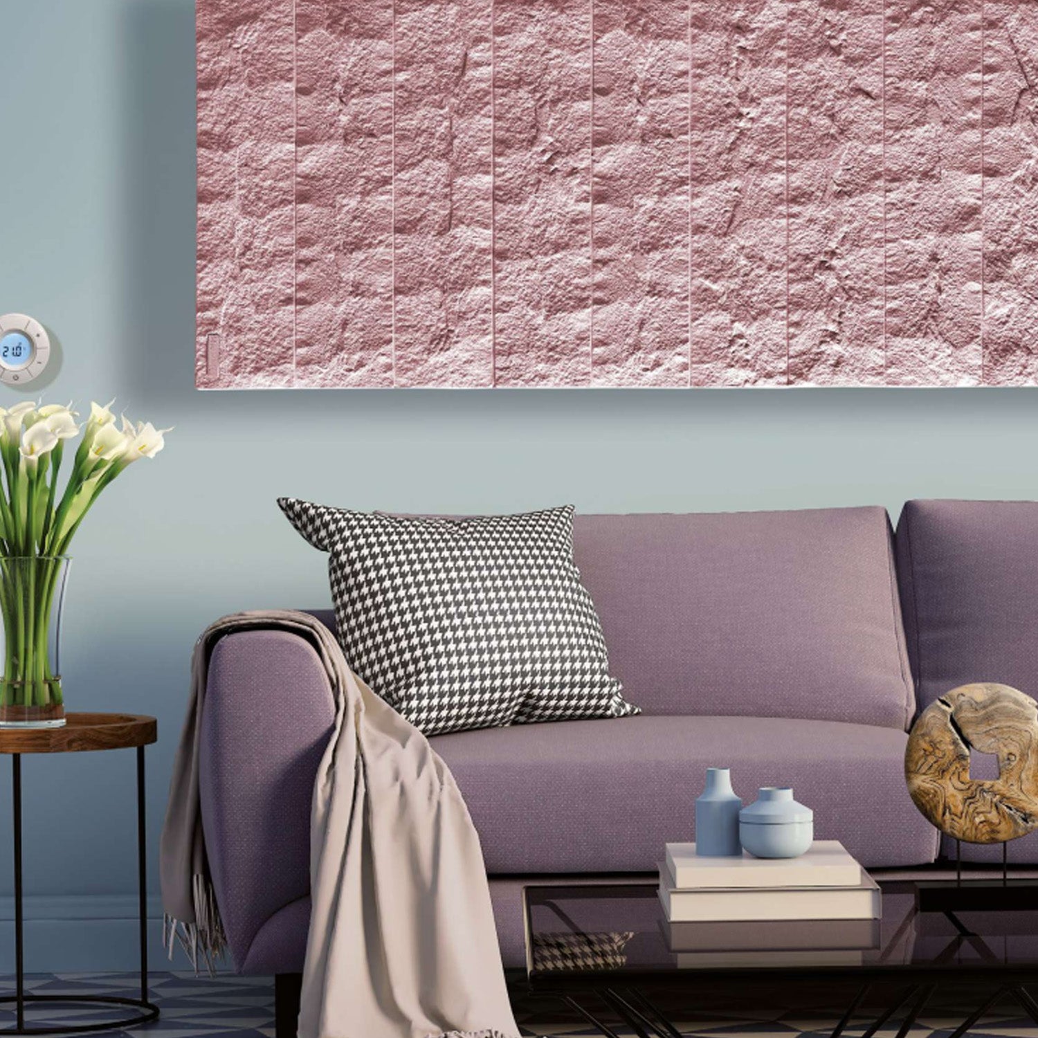 Termoarredo a piastra modello Toscana 110x55 cm interasse 5 cm - Bianco