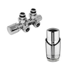 Kit Valvola-Detentore Termostatizzabile Monotubo/Bitubo con Testa Termostatica Cromo