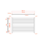 Termoarredo Planar orizzontale H 528 x Int. 770 mm - Bianco