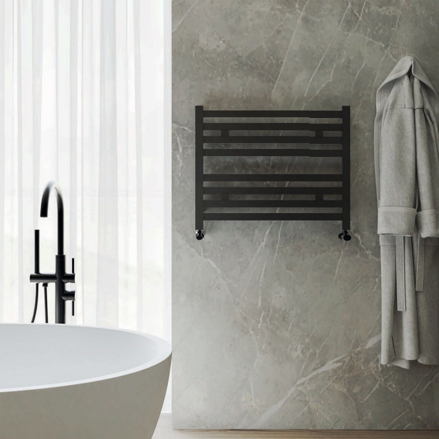 Termoarredo Planar orizzontale H 528 x Int. 770 mm - Antracite