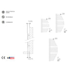Termoarredo scaldasalviette Lazzarini Spinnaker reversibile 1100x483 mm interasse 50 mm Bianco