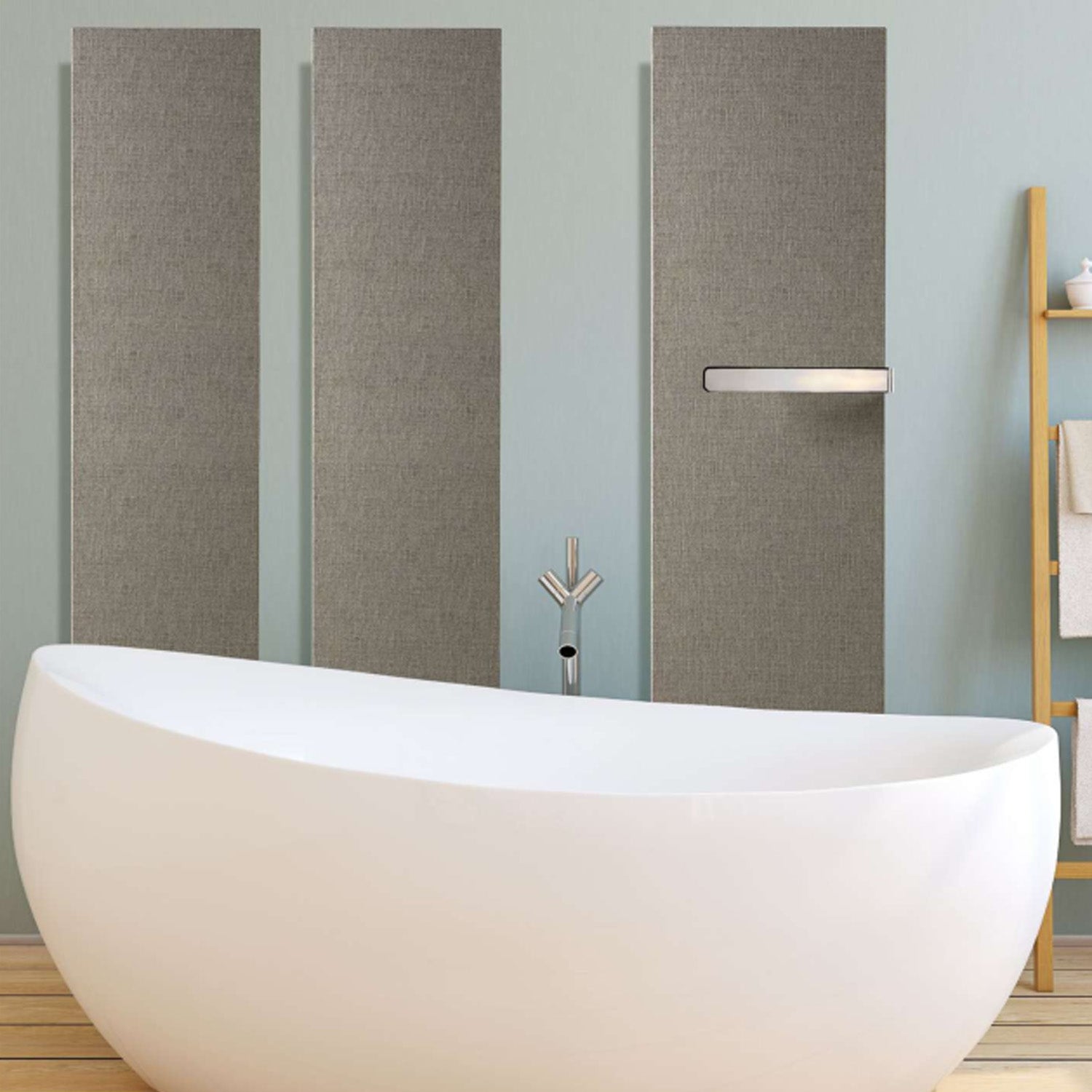 Termoarredo elettrico a piastra modello Tessuto 110x30 cm - Bianco